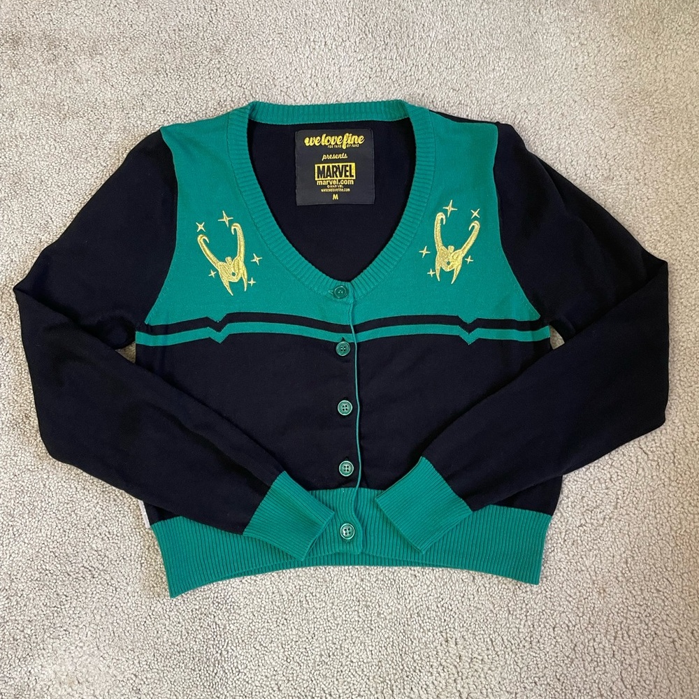 Marvel Loki Vintage Cropped Sweater
